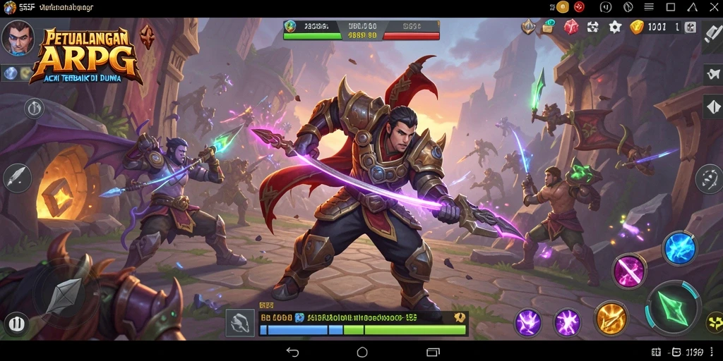Tampilan gameplay menegangkan dalam dunia ARPG yang seru.