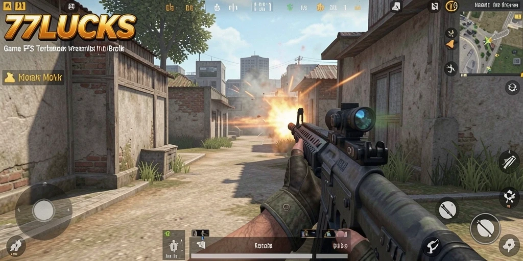 Tampilan gameplay intens dan seru di 77LUCKS.