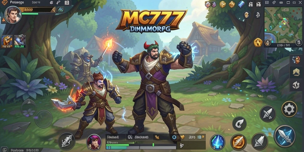 Tampilan gameplay seru dalam dunia MMORPG MC777 dengan karakter yang dinamis.