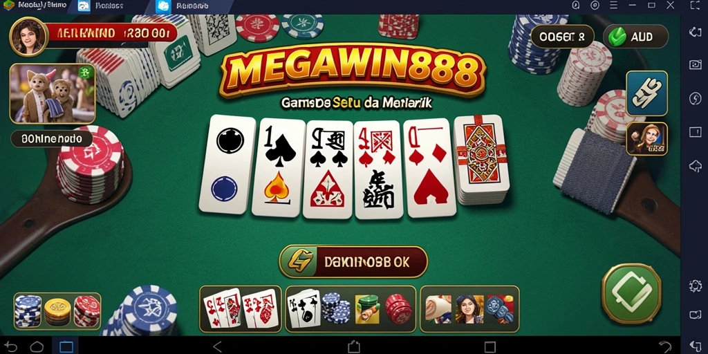 Screenshot MEGAWIN888 menunjukkan serunya gameplay Domino yang penuh warna.