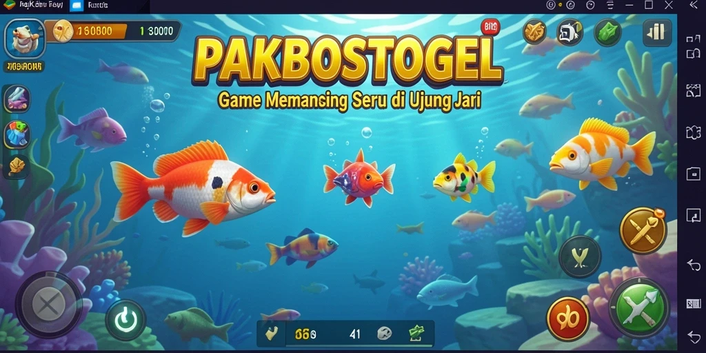 Tampilan menawan dari gameplay PAKBOSTOGEL saat memancing.