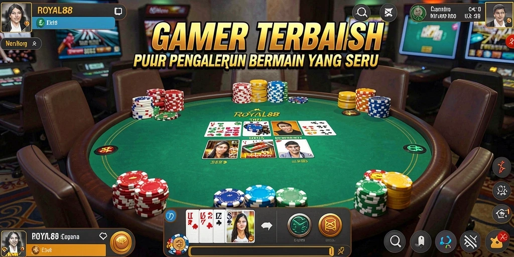 Tampilan gameplay mendebarkan di <strong>ROYAL88</strong> saat bermain poker.
