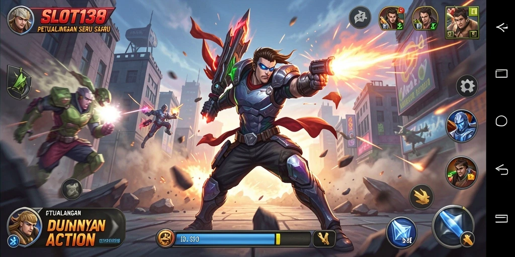 Tampilan gameplay menantang di SLOT138 dengan aksi yang seru.