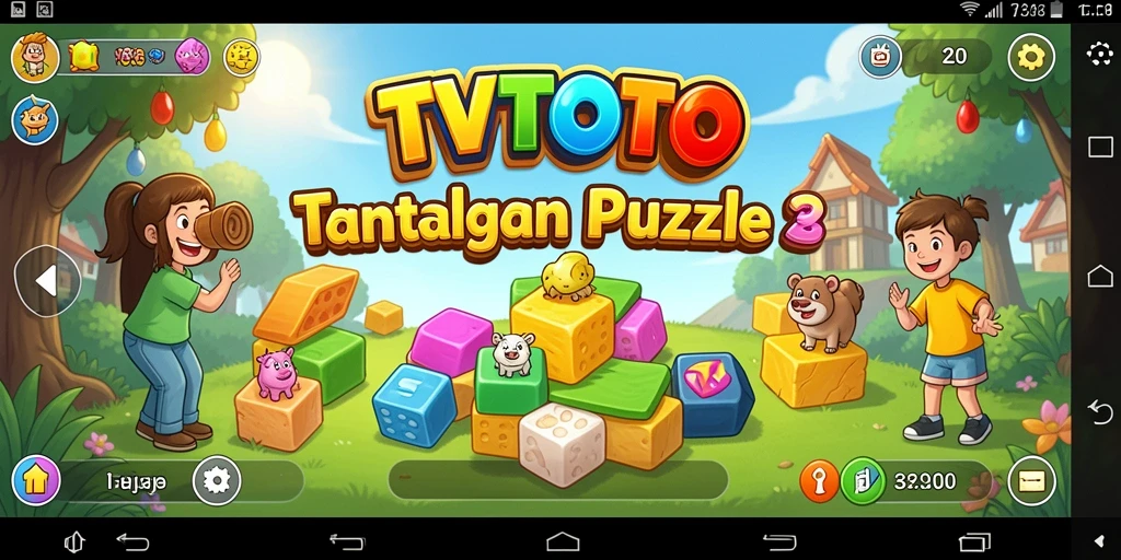 Tampilan gameplay seru di TVTOTO dengan berbagai teka-teki menantang.
