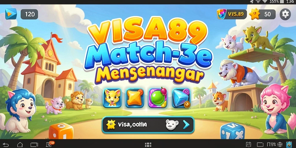 Gameplay menarik dari VISA89 dengan level Match-3.