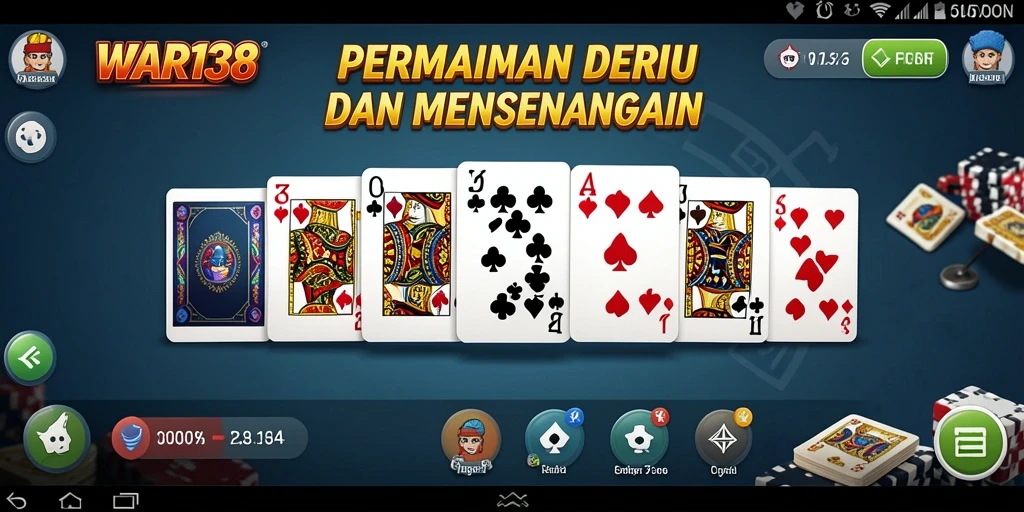 Screenshot gameplay WAR138 menampilkan suasana menegangkan saat bermain Domino.